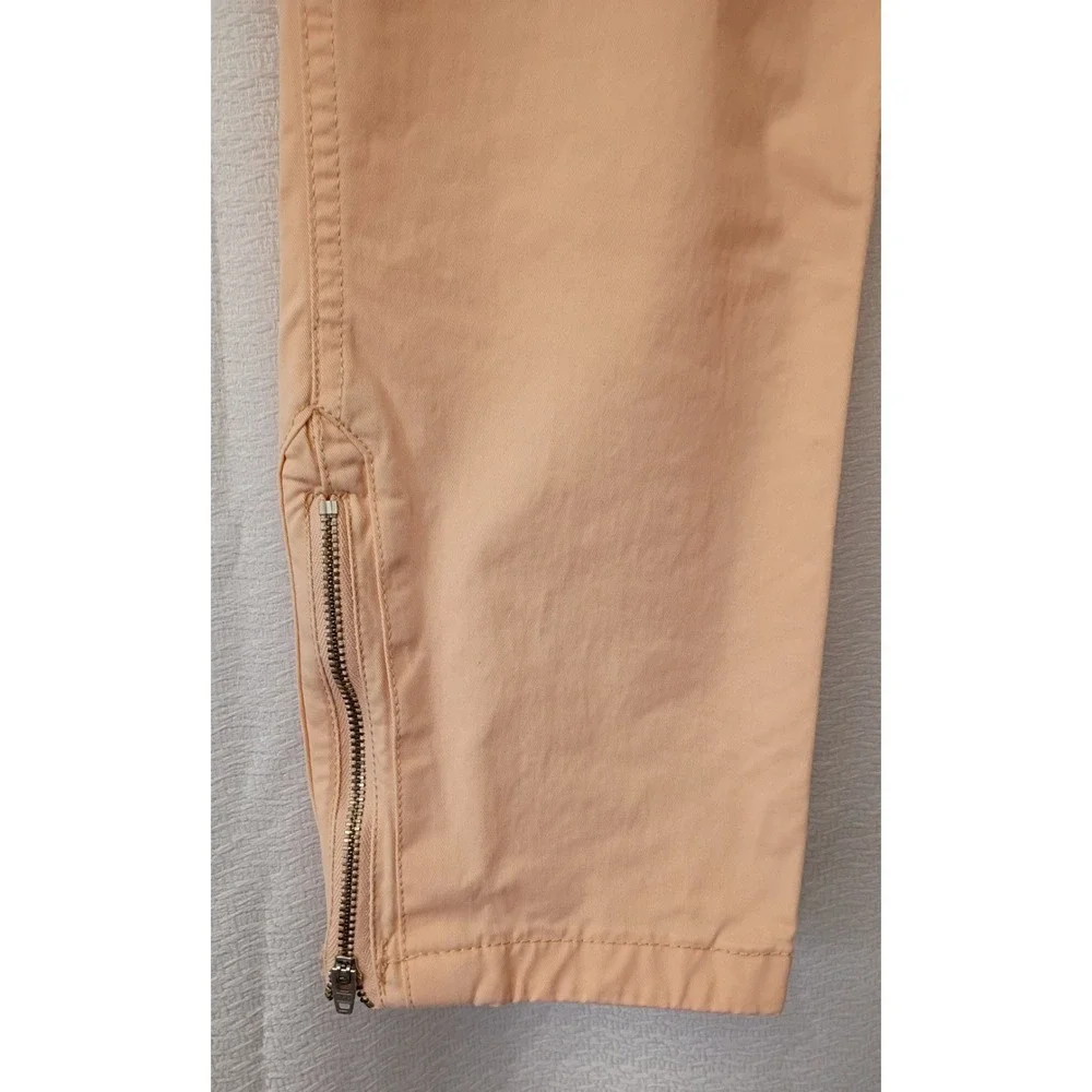 Banana Republic Ryan Fit Pants Skinny Ankle Size 6 Peach Pink Color Zipper Ankle
